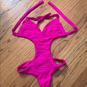 Mikoh NEW Bora Bora Monokini Swimsuit Hot Pink